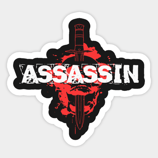 Assasin Role Shirt Sticker by FollowTheBlackRabbit